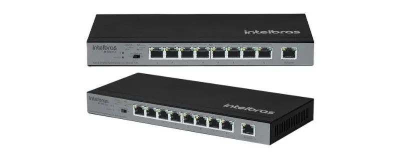 2 Switchs Intelbras SF 900 8 portas POE