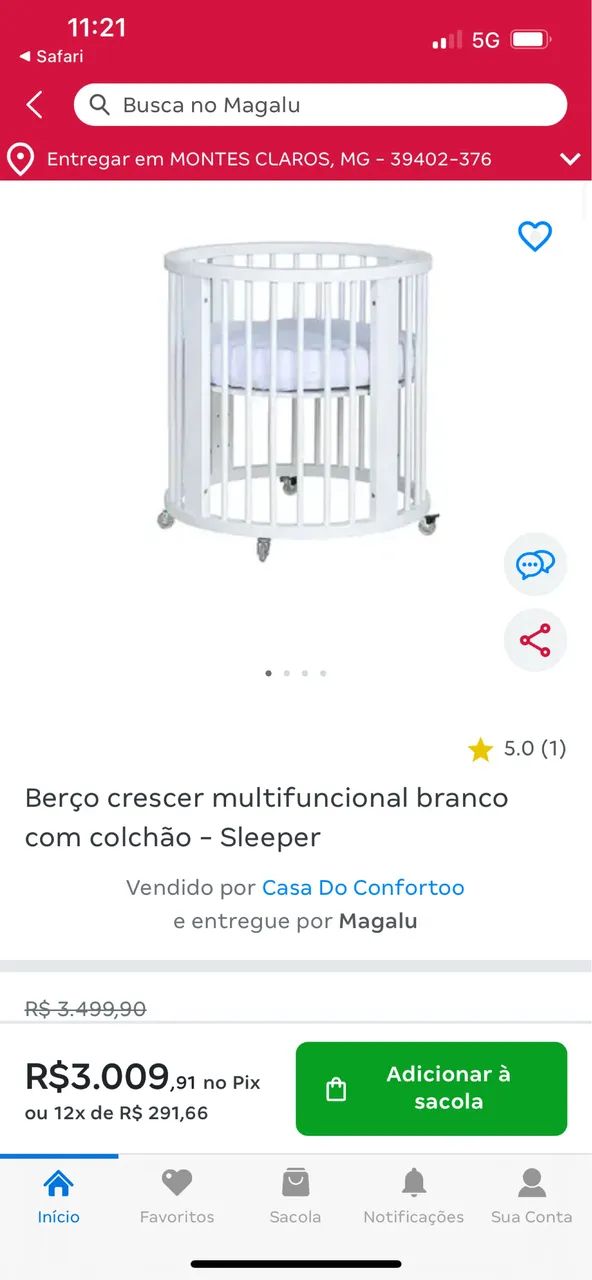 Berço Crescer Oval - Foto 2