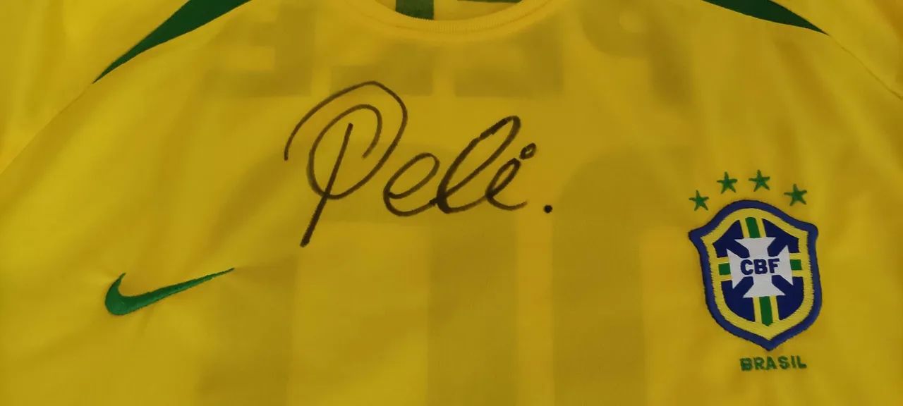 Camisa Seleção Brasileira Nike Original + Assinatura Pelé Vintage - Foto 3