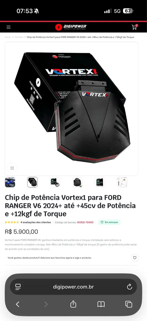 Chip de Potência Ranger 3.2 - Foto 2