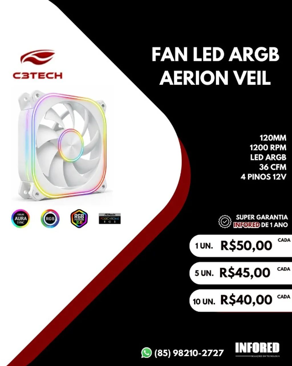 Fan led ARGB modelos variados  - Foto 4