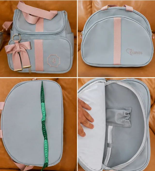 Kit Bolsas Maternidade em Couro Sintético Sob Medida - Grande + Térmica - Estado de Nova - Foto 2