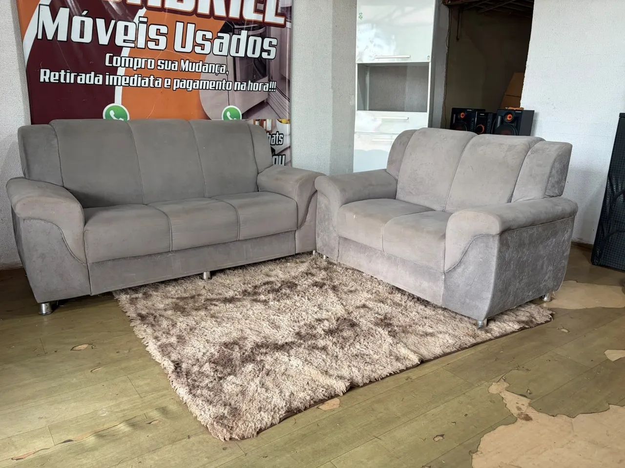 Sofa 2 e 3 lugares ótimo estado ((ENTREGO GRATIS)) - Foto 3