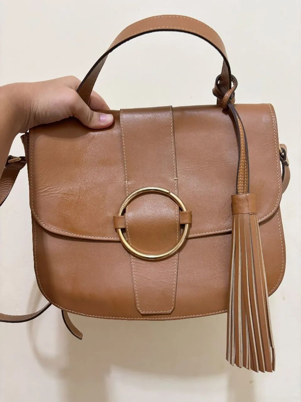 Bolsa de couro feminina 