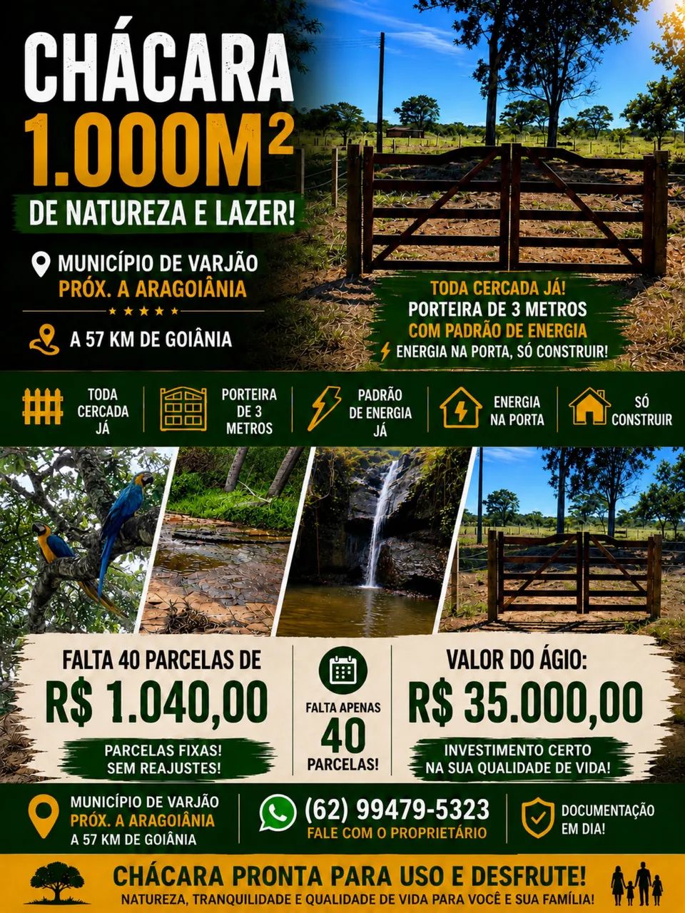 Chácara com Cachoeira 