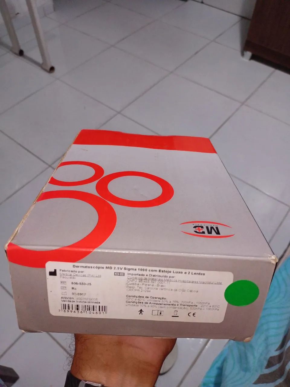 Dermatoscópio MD 2.5V Sigma 1000 com estojo Luxo e 2 Lentes