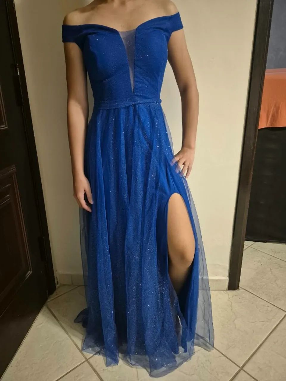 Vestido de Festa Azul Royal