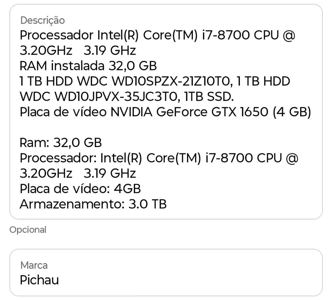 Pc gamer Pichau 3TB/32GB ram - Foto 4