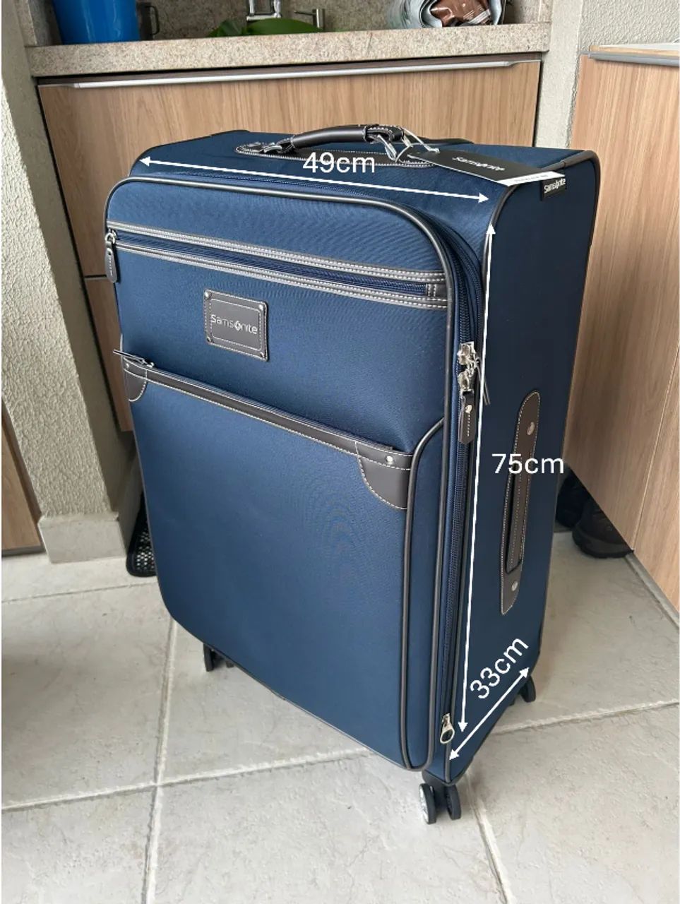 Mala Grande Samsonite Azul 32 Polegadas - Foto 2