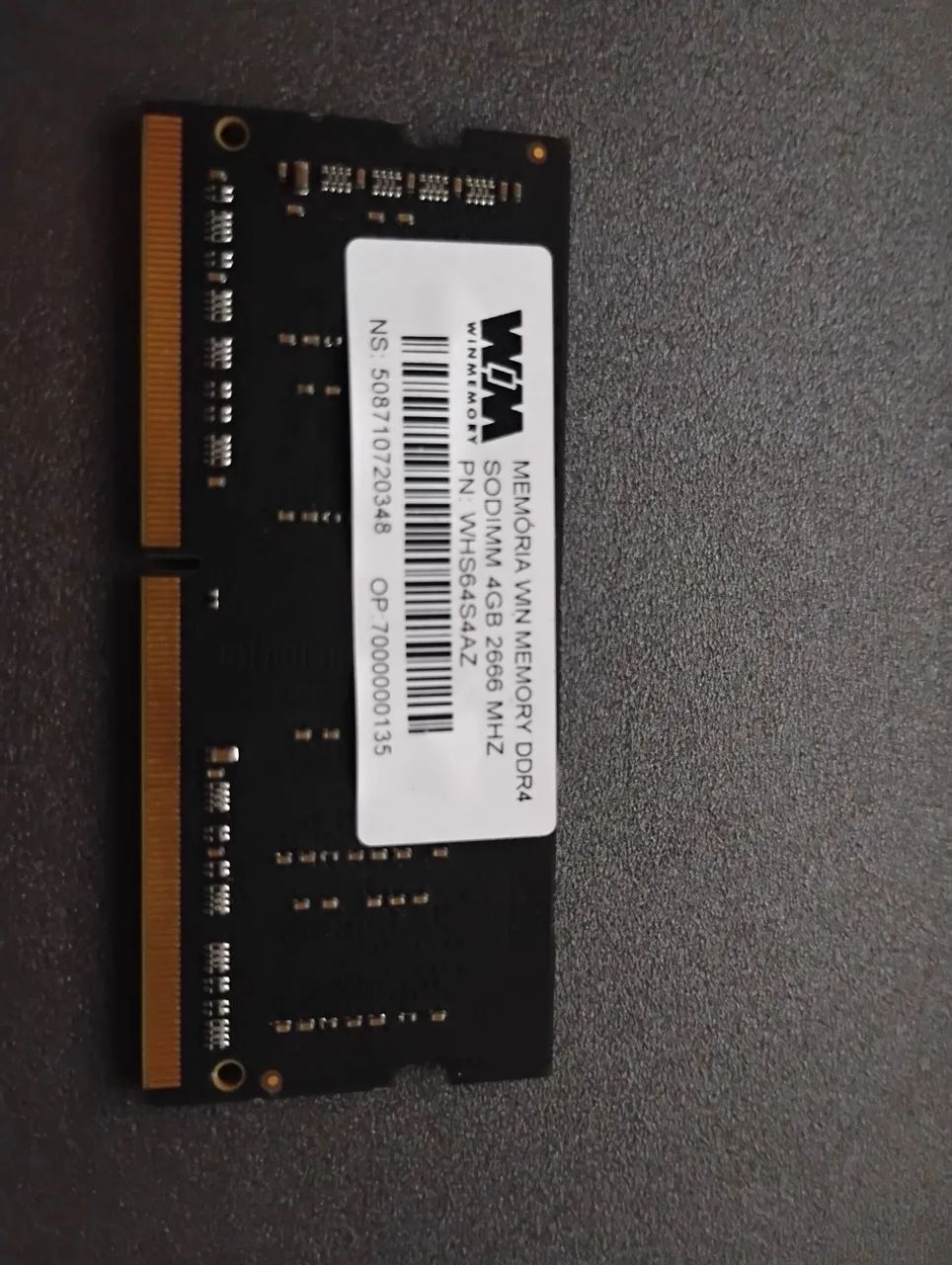 Memória ddr4 4gb notebook