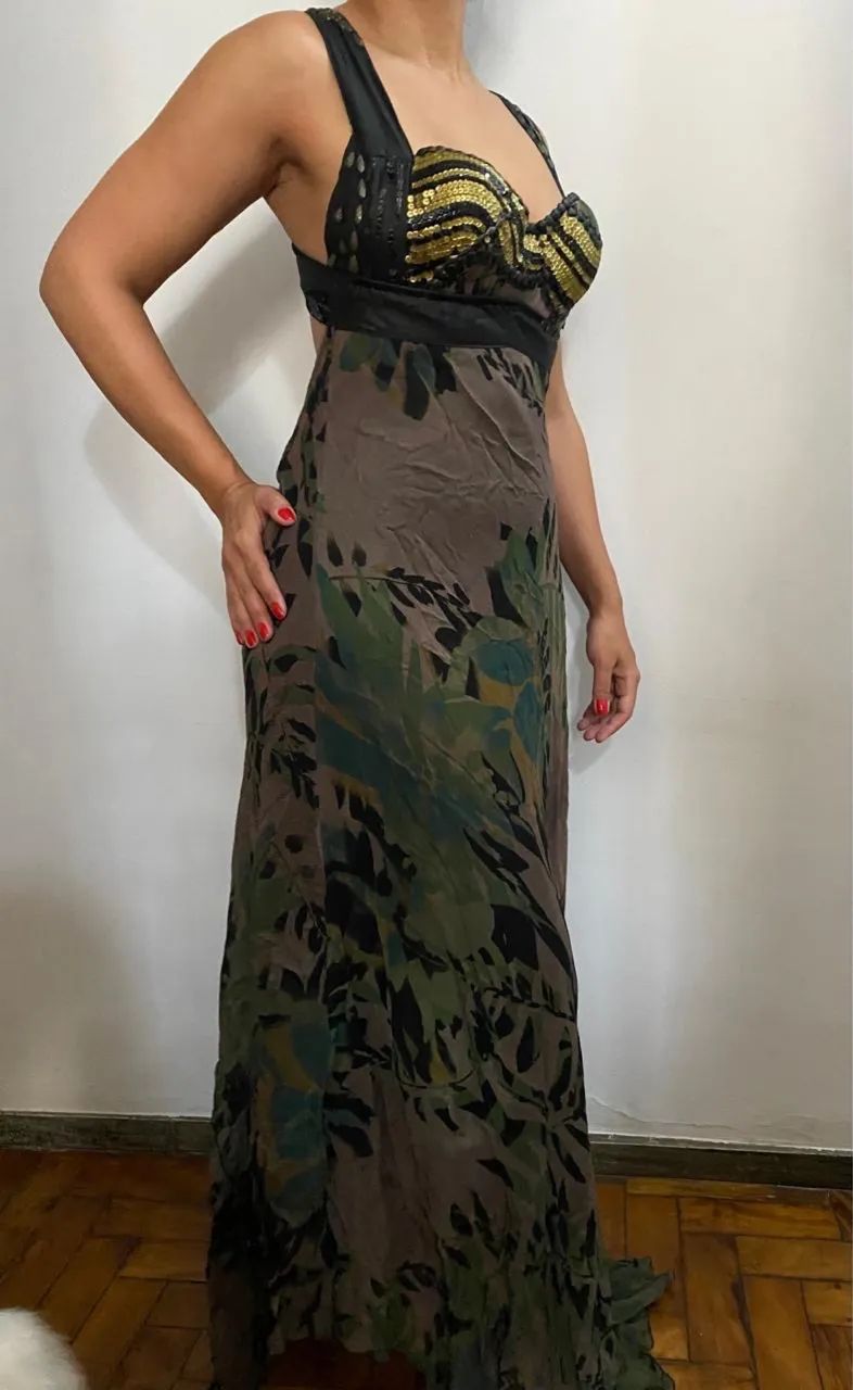 BAIXOU: Vestido Estampado com Bordados no Bojo - Foto 2