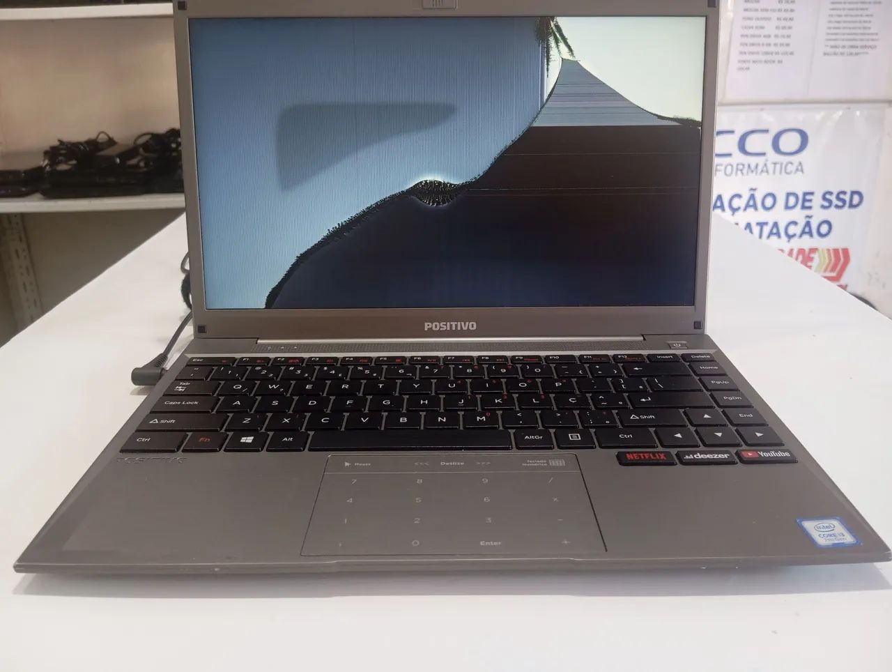 NOTEBOOK POSITIVO TELA QUEBRADA LEIA TODO ANÚNCIO 
