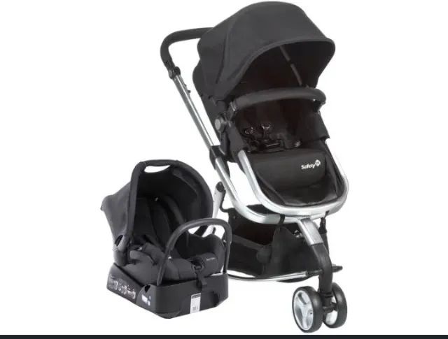 Carrinho de bebê com bebê conforto e base - Foto 3