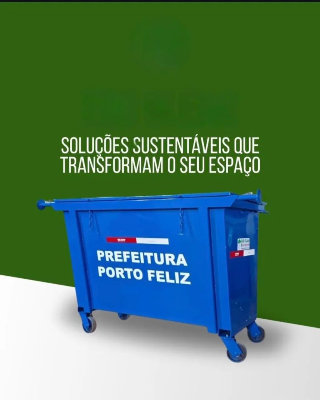 Lixeira contener basculante capacidade 1200lts 