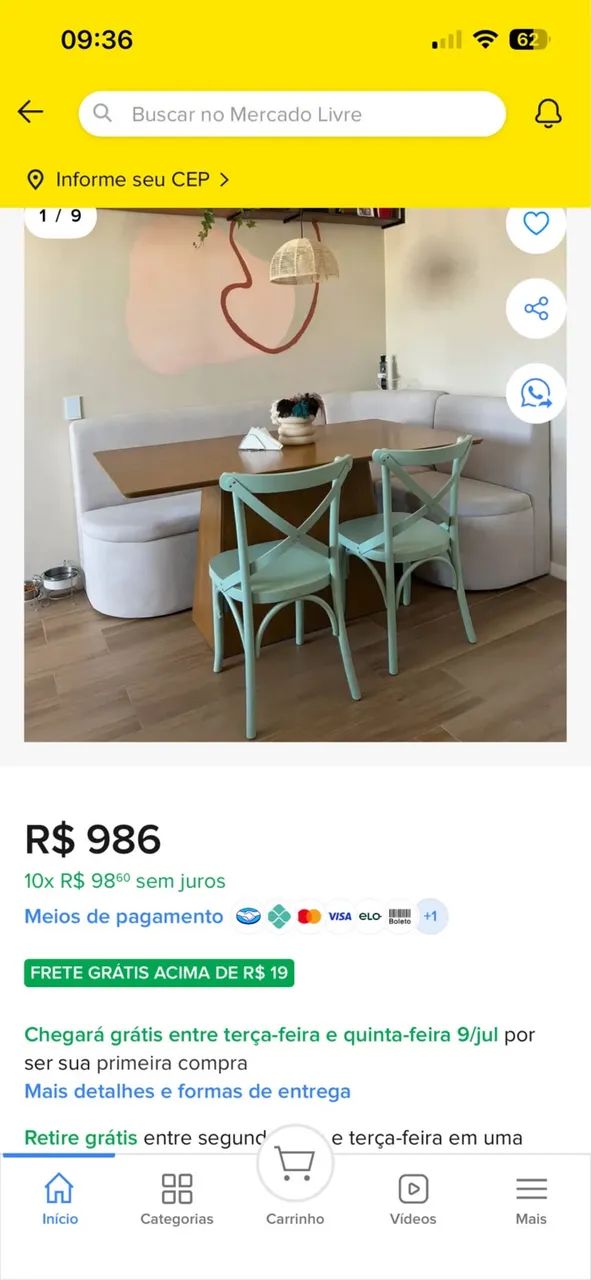 Cadeiras de Jantar - R$250 a unidade  - Foto 4