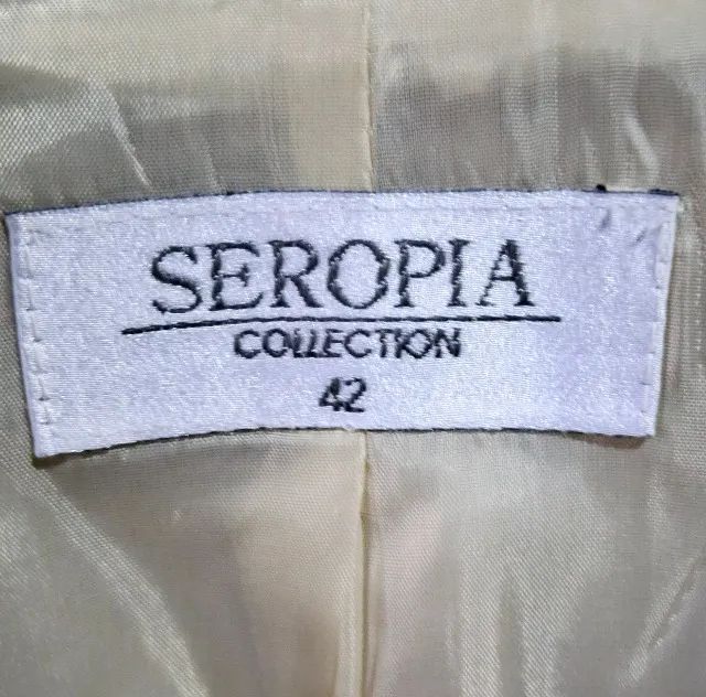 conjunto (terno com saia) Tailleur off-white seropia - Foto 3