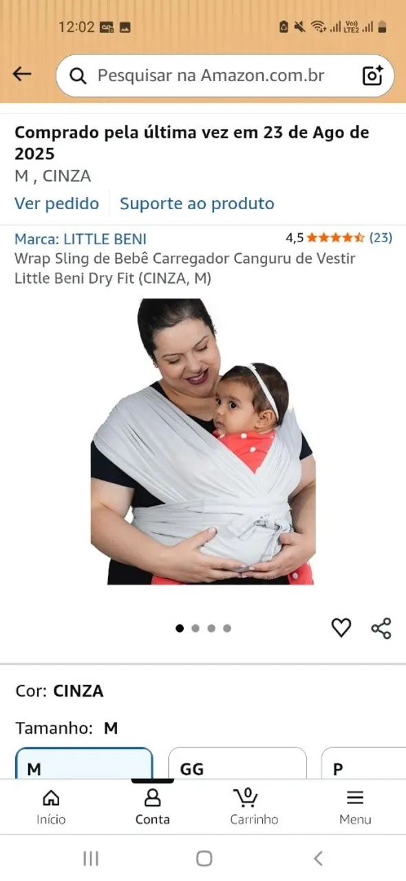 Sling little beni M cinza - Foto 2