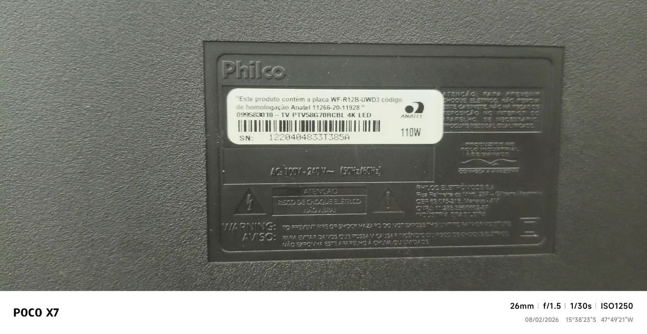Tv Philco 58 polegadas (Detalhe no canto da tela ) - Foto 2