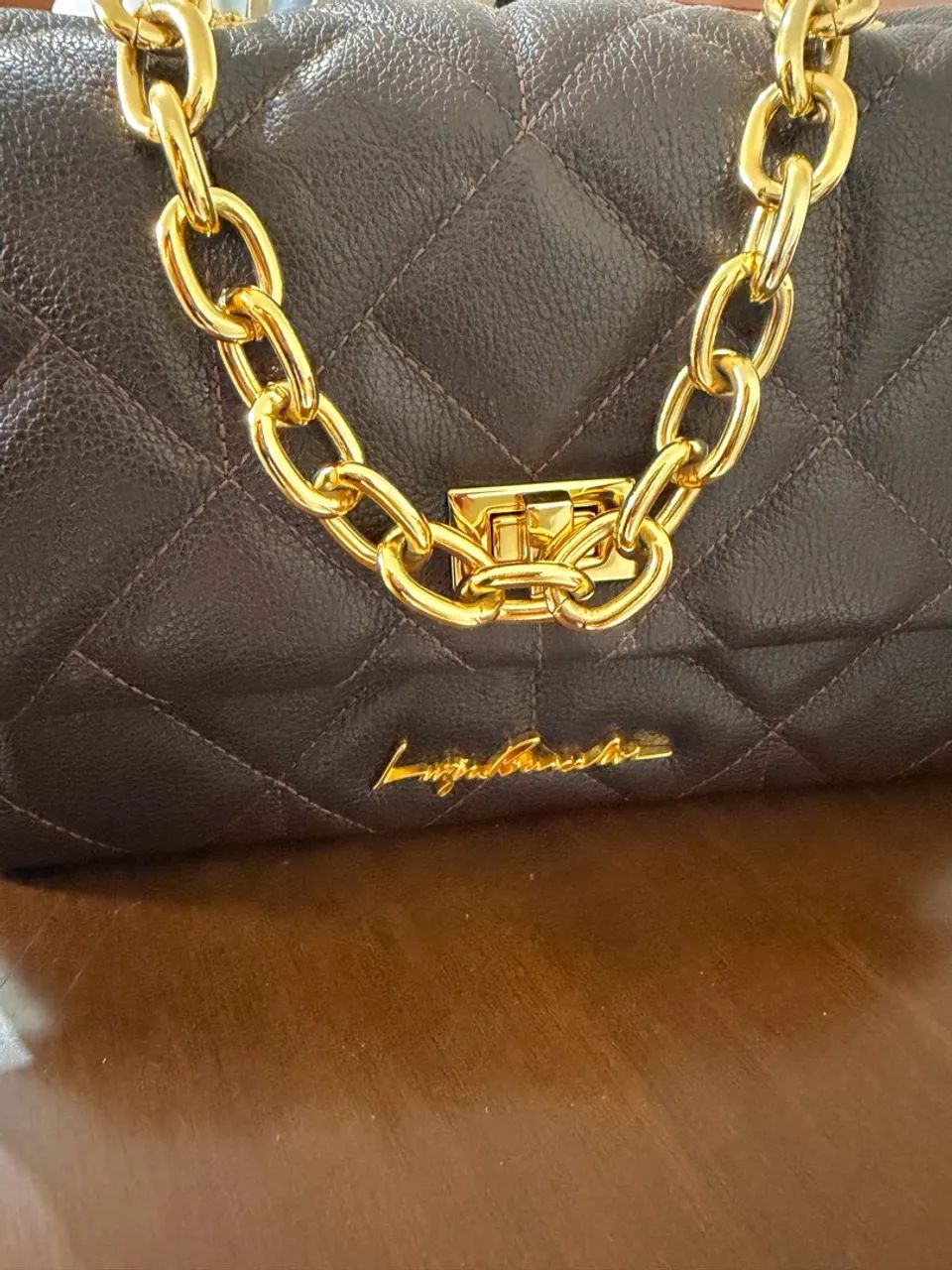 Bolsa Luiza Barcelos Marrom café  - Foto 3