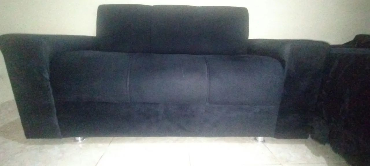 Sofá 3 Lugares Confortável Preto - Foto 2