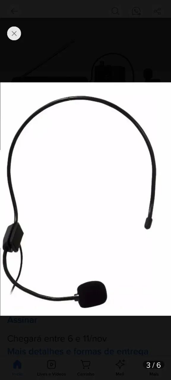 Microfone sem fio auricular  - Foto 5