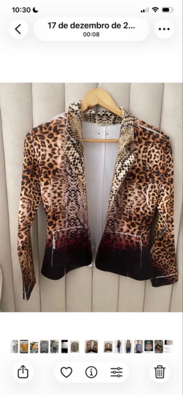 Blazer neoprene onça animal print BFly P