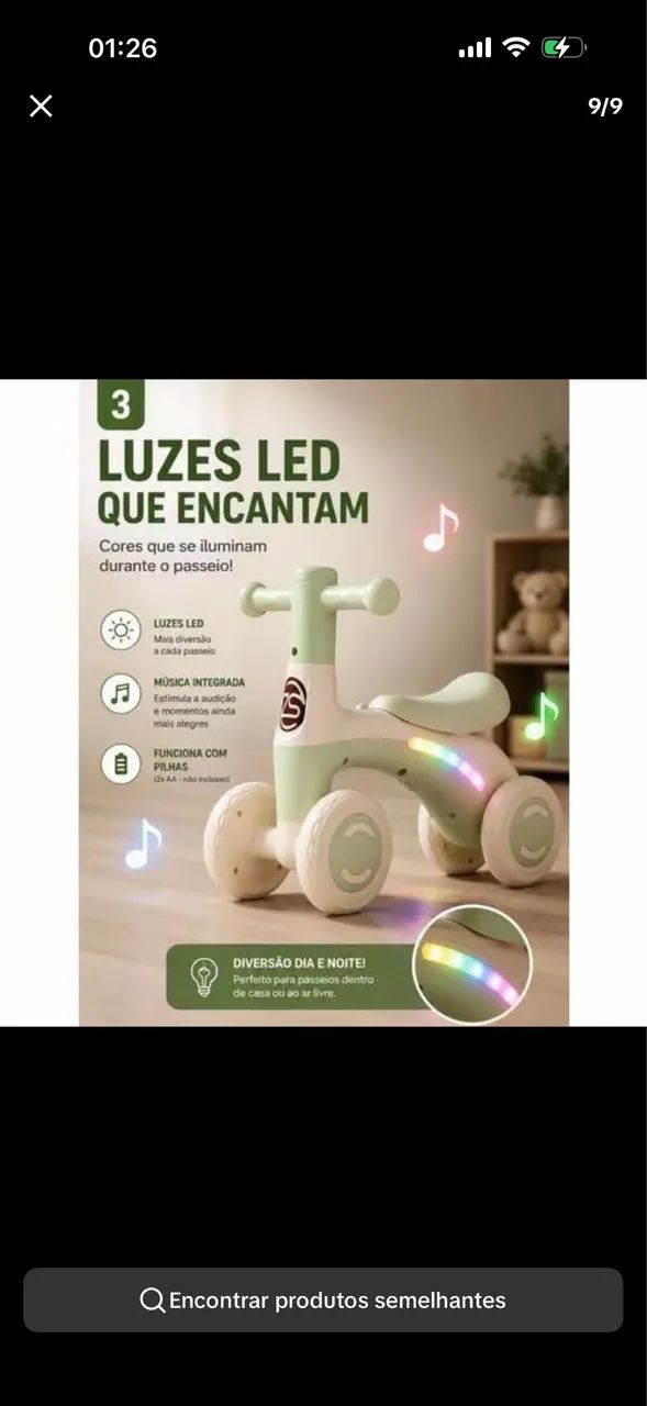Bicicleta de equilíbrio nova  - Foto 2