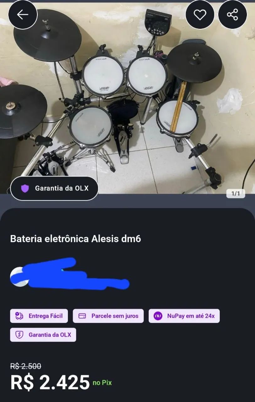 Bateria eletrônica DM6 Alesis  - Foto 2