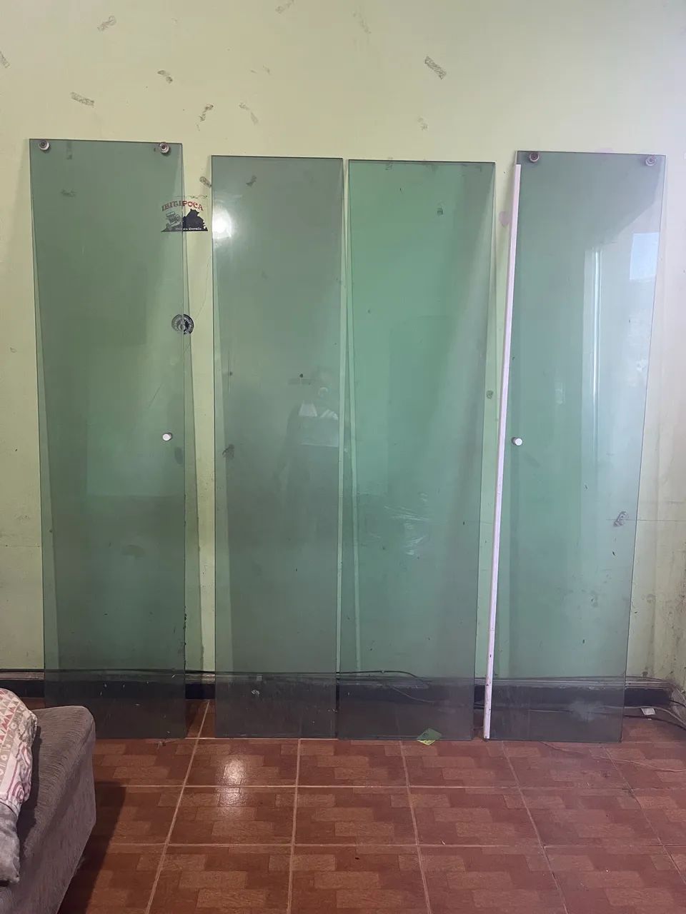 4-panel tempered glass shower enclosure for bathroom