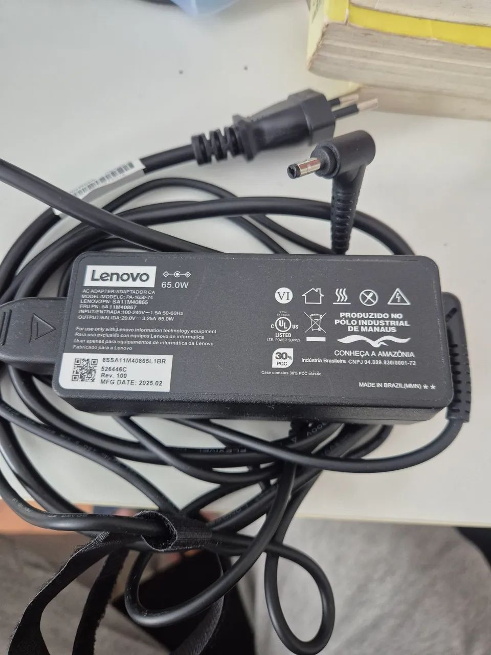 Fonte carregador notebook Lenovo