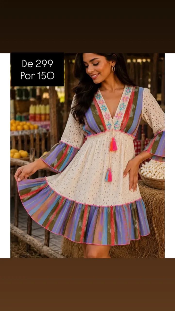 VESTIDOS CURTOS BOHO CHIC - Foto 4