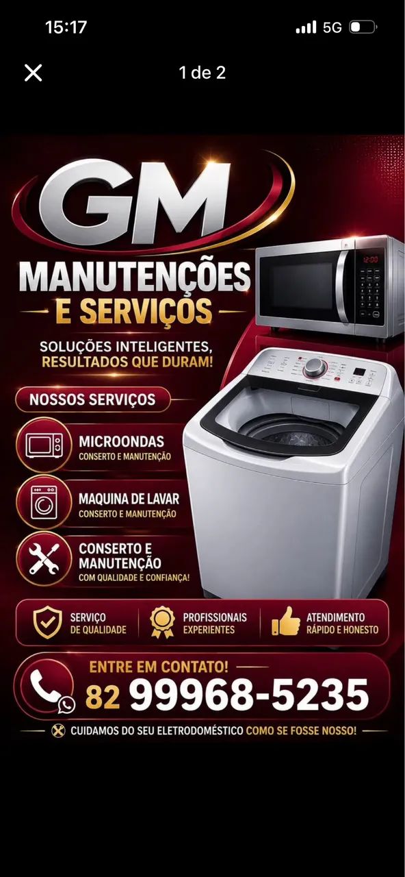 CONSERTO DE MÁQUINA DE LAVAR ROUPA E MICROONDAS - Foto 2