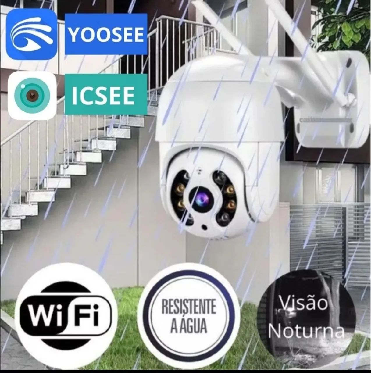 Instalamos câmeras de segurança Wi-Fi internas e externas.