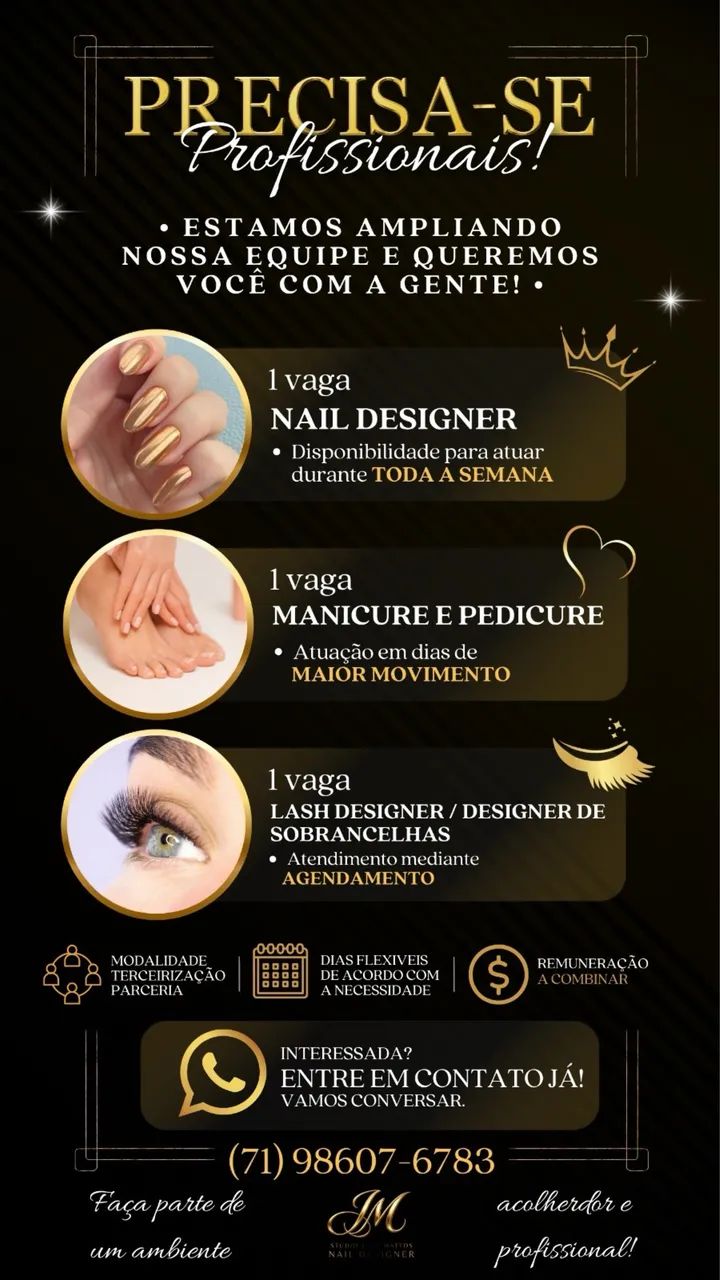 Vaga para Nail Designer 