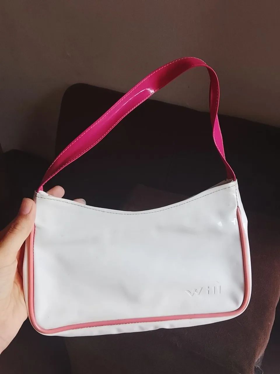 Bolsa branca e rosa - Foto 2