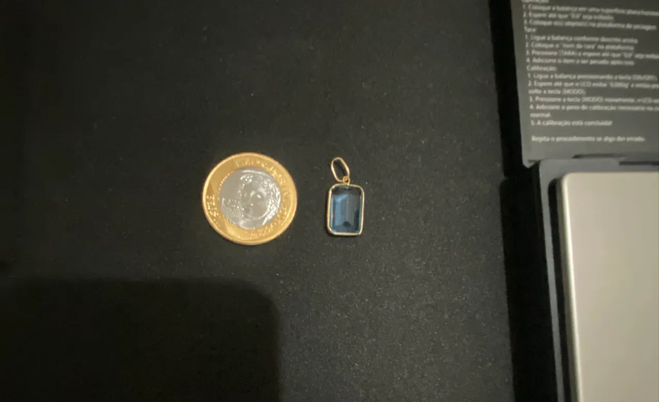 Pingente topázio + ouro 18k