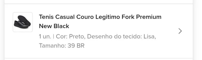 Tênis Casul Couro Legítimo FORK PREMIUM New Black
