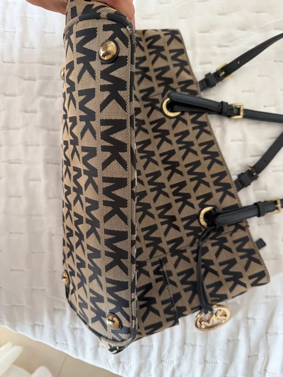 Bolsa Michael Kors Monograma Preta - Foto 5