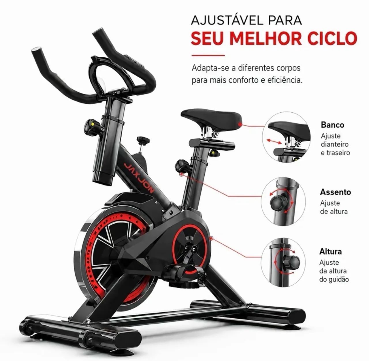 Bicicleta Ergométrica Jaxjon estilo Spinning