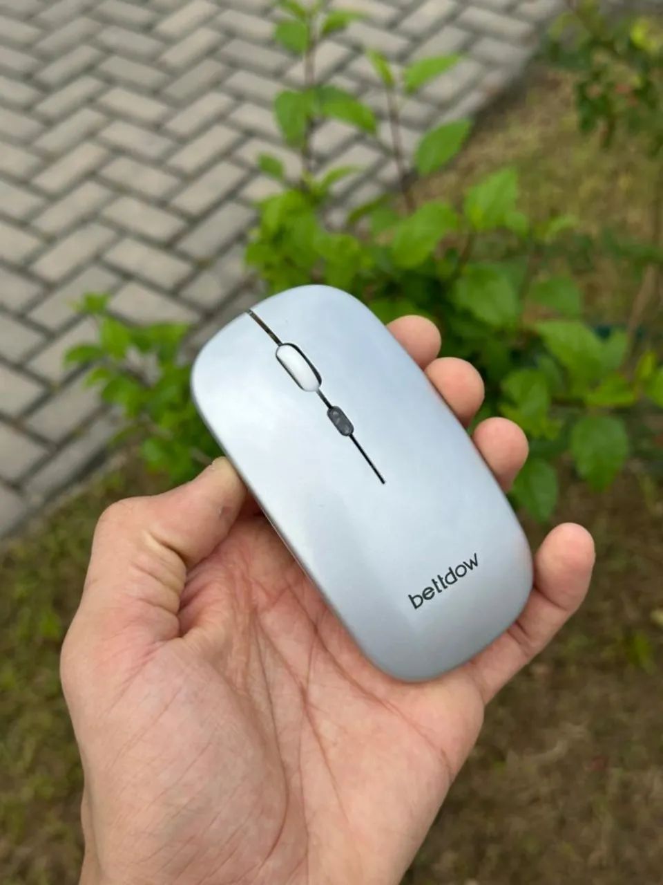 MOUSE SEM FIO LED 2.4G PRATA