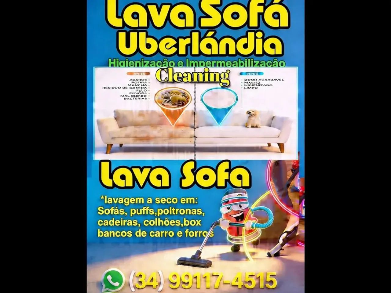 Lava sofá Uberlândia Cleaning e impermeabilizaçao.
