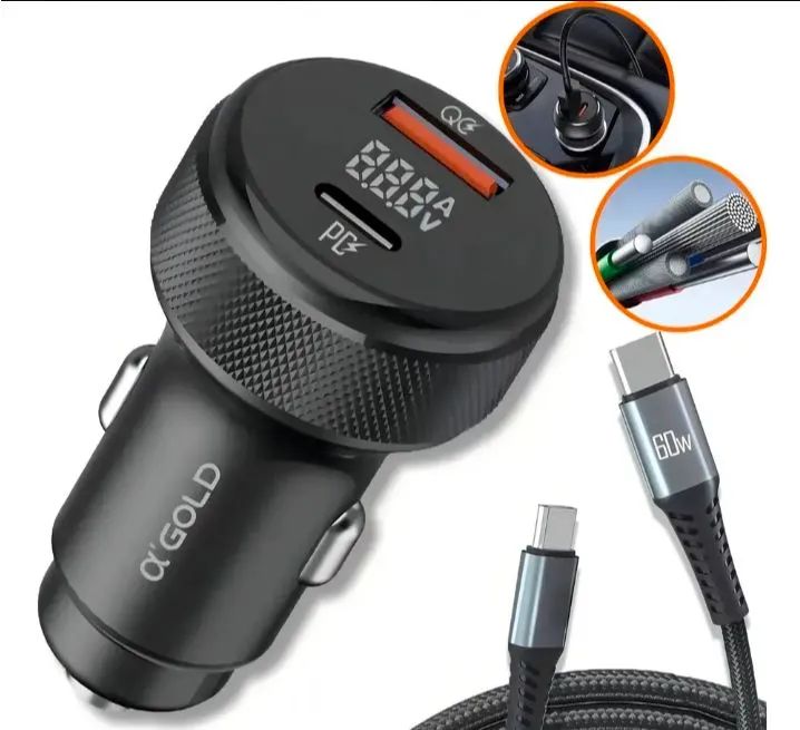 Carregador Veicular 60w Tipo C Turbo Hypercharge - Foto 5