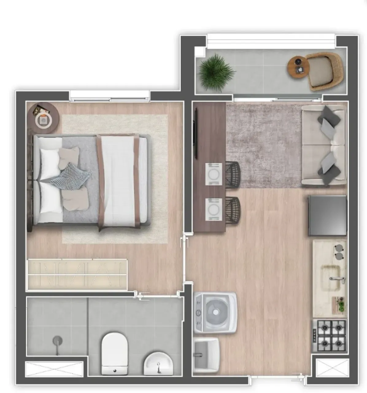 PLANTA 25m²