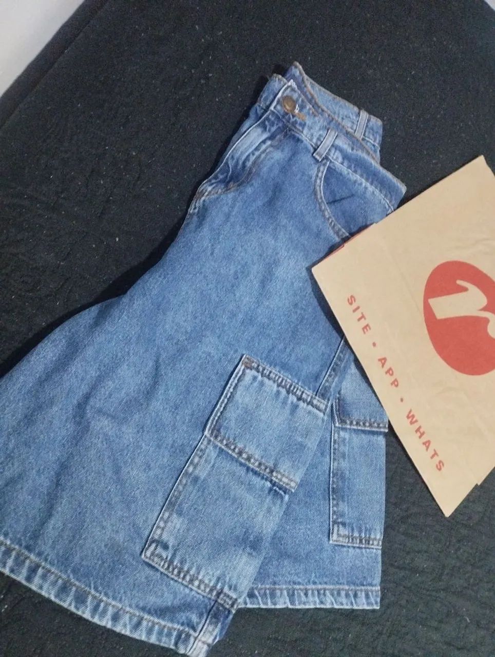 Short jeans azul 