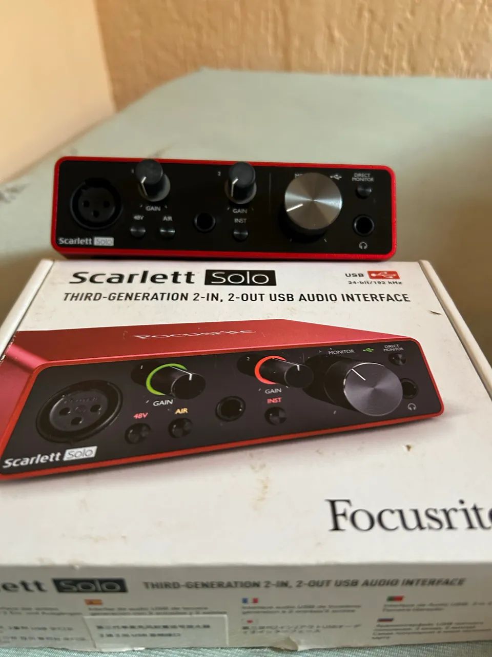 INTERFACE DE ÁUDIO FOCUSRITE SCARLETT SOLO 3ª GERAÇÃO - Foto 3