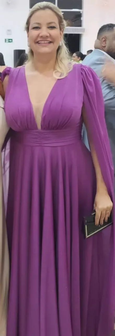 Vestido de madrinha de casamento roxo.  - Foto 2