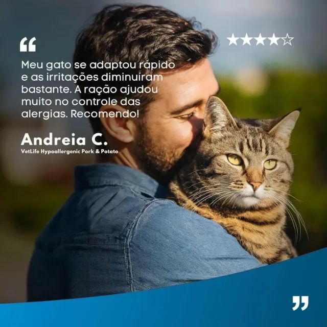 Vet Life Hypoallergenic Pork & Potato para Gatos Adultos de Todas as Raças 2Kg - Foto 5