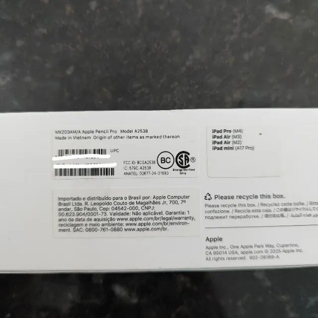 Apple Pencil Pro Nova Lacrada à Pronta Entrega! Até 18x! Entrega
