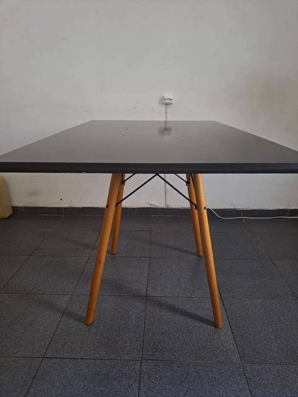 Mesa de Jantar Eiffel Retangular 120 cm Tampo de Madeira - Foto 3