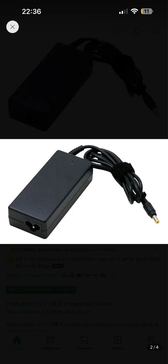 Fonte para Notebook Positivo 19V